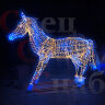 Световая уличная фигура 3D "Радужный Конь" 2х2.6м